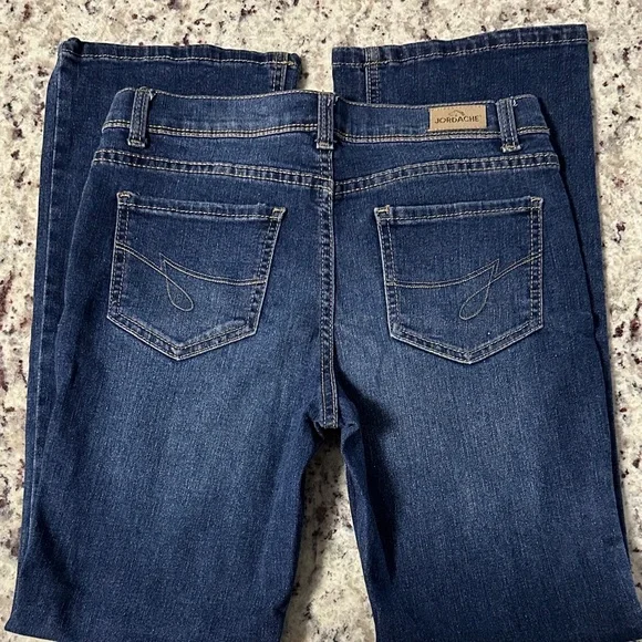 Girl’s Size 16 Jordache Jeans Dark Blue Bootcut - Picture 3 of 3